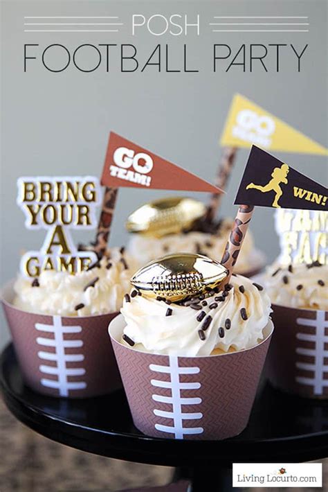 football party food  decorating ideas  printables