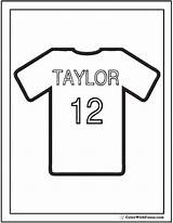 Baseball Coloring Jersey Pages Shirt Color Sports Number Print Colorwithfuzzy sketch template