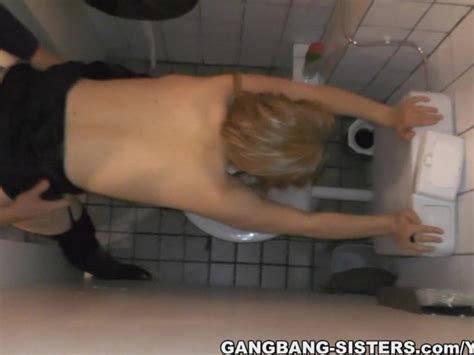 Blonde Wife Gangbanged At Highway Rest Area Toilet Free