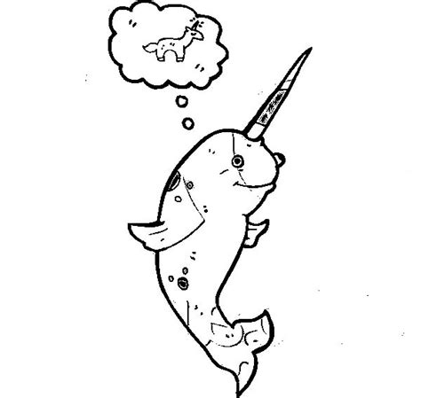 narwhal    unicorn coloring page netart