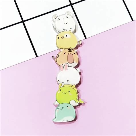 1pcs free shipping harajuku cute cartoon stacked tiger rabbit acrylic