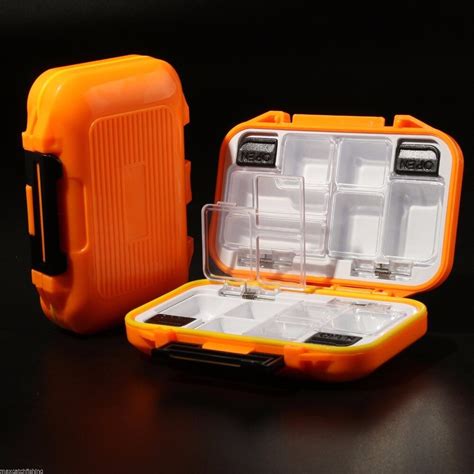 compartments plastic fly fishing lure tackle box double sided high strength transparent