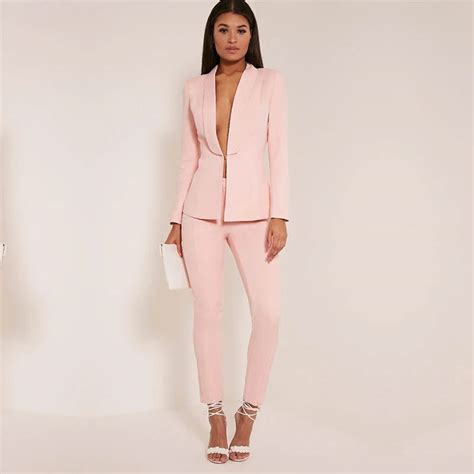light pink  fashion womens business suits ladies elegant formal
