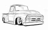 Ford Truck Car Hot Coloring Drawings 1955 Trucks Pages Rod Cool Pickup Old Color Cars Classic Drawing Rods Cartoon Template sketch template
