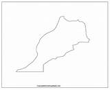 Morocco Map Blank Outline Printable Transparent Sahara sketch template
