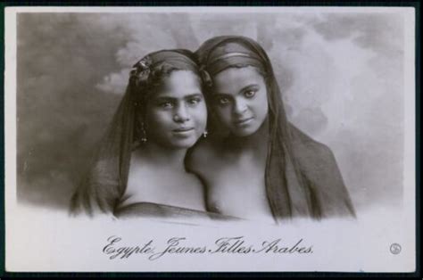 North Africa Arab Nude Woman Egypt Lesbian Girls Original 1910s Photo