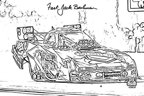 drag racing coloring pages