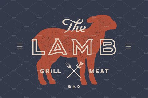 lamb logo  lamb  sheep animal illustrations creative market