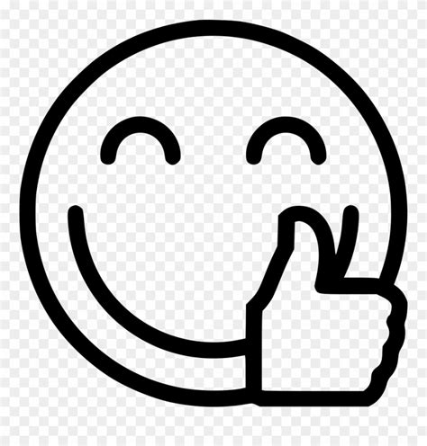 Download Thumbs Up Comments Black And White Thumbs Up Emoji Clipart