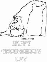 Groundhog Coloring Pages Kids Printable Printables Happy Popular Sheets Books sketch template