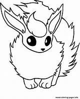 Eevee Coloring Evolutions Flareon Pages Printable Print Color sketch template