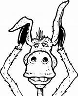 Donkey Coloring Pages Printable Kids Face Drawing Bestcoloringpagesforkids Print Cartoon Book Getdrawings Read sketch template