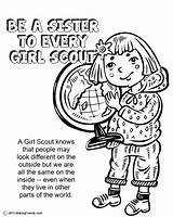 Scout Daisy Promise Scouts Brownie Makingfriends Petal Authority Sisters Ausmalbilder Sketchite sketch template