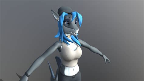 erika shark girl 3d model by mainartsnstuff [fb02fba] sketchfab