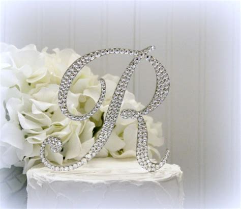 5 Monogram Letter Wedding Cake Topper Cake Topper Initial Monogram