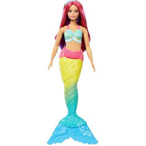 barbie dreamtopia mermaid doll  red hair rainbow colored tail