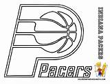 Coloring Pages Pacers Printable Logo Basketball Color Kids College Logos Football sketch template