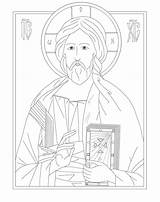 Coloring Icon Pages Icons Byzantine Catholic Orthodox Jesus Christ Church Kids Teacher Getdrawings Colorings Choose Board Template Wixstatic Docs sketch template