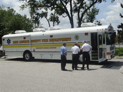 medical ambulance bus joins county fire department fleet broadneck