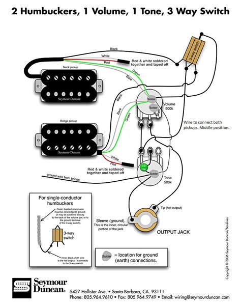humbucker wiring diagram  volume  tone