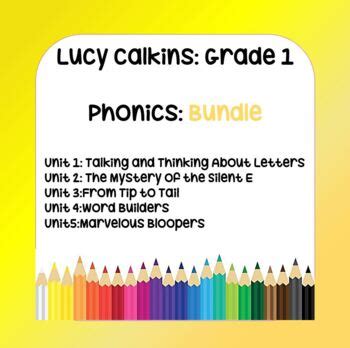 bundle lucy calkins st grade phonics workshop  units tpt