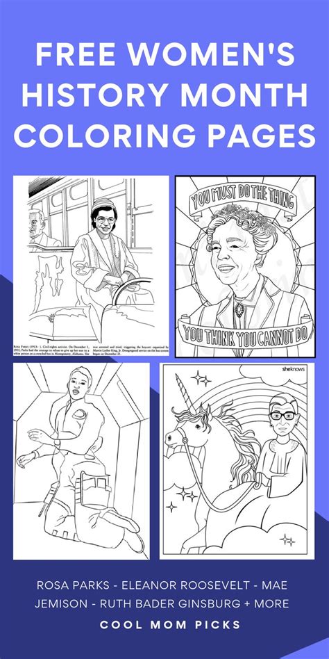 celebrate womens history month   printable coloring pages