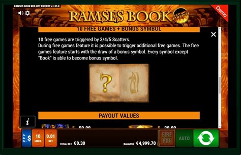 Ramses Book Red Hot Firepot Slot Machine ᗎ Play Online And Free