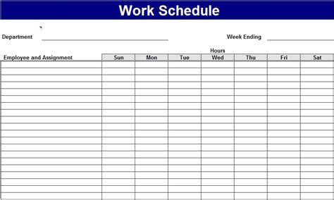 editable work schedule maker template   excel templates