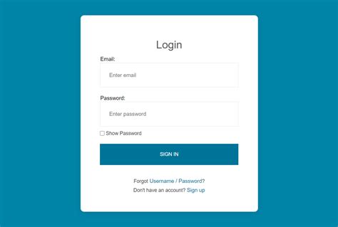 login form template  user experience design technology