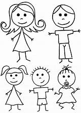 Family Coloring Characters Pages Printable Kb sketch template