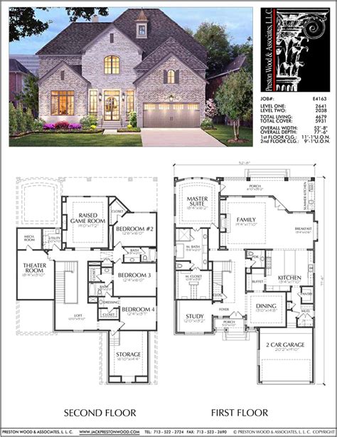 unique  story house plan floor plans  large  story homes desi preston wood associates