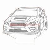 Subaru Wrx Sti Impreza Illusion Vectorified Cnc 3bee sketch template