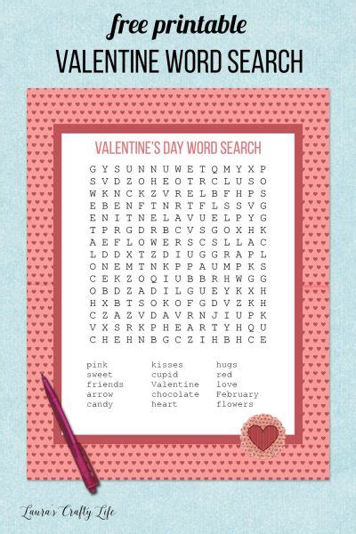 valentines day word search