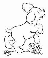 Coloring Pages Cute Puppy Dog Jumping Puppies Easy Dogs Colouring Sheets Anycoloring sketch template