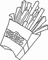 Coloring Pages Food Fries Hamburger Choose Board Printable sketch template