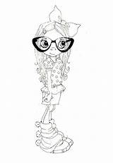 Coloring Pages Glasses Saturated Canary Stamps Digital Girl Girls Cute Sketchite Ak0 Cache Printable Stamp sketch template