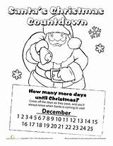 Christmas Countdown Coloring Choose Board sketch template