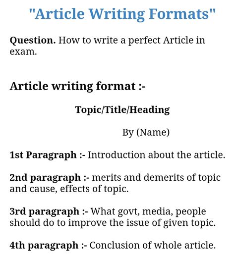 article writing formats   write  good article education flare