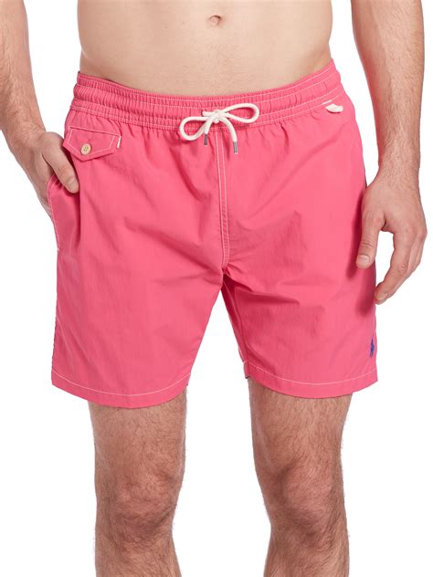 Lyst Polo Ralph Lauren Traveler Swim Shorts In Pink For Men