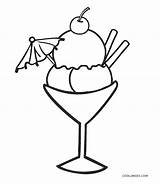 Eis Eiscreme Cool2bkids Ausmalbild Für Ausdrucken Sorvete Eiswaffel Pintar Sundae sketch template