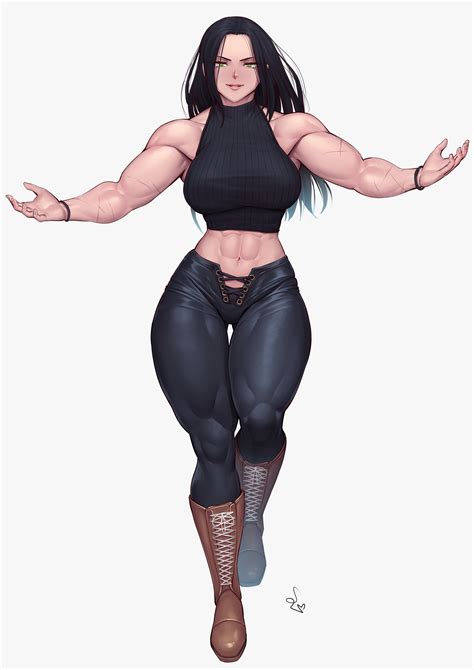 approaching muscular girl by speedl00ver on newgrounds