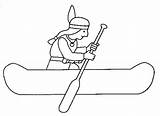 Canoe Coloring Pages Thanksgiving Color Printable Boat Tgiving Getcolorings Small Print sketch template