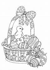 Adult Sheets Colorare Pasqua Baskets Chicks Dxf христос sketch template