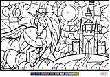 Unicorn Einhorn Nummer Zahlen Malen Numeros Ausmalbilder Ausdrucken Eenhoorn Ausmalbild Kleurplaat Princesas Numbers Kleurplaten Printen Supercoloring sketch template