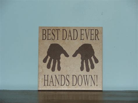 dad  hands  decorative tile  vinyl words