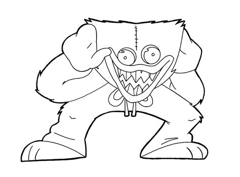huggy wuggy coloring page print   coloring home