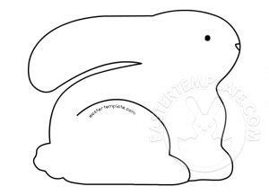 bunny rabbit cutout shape easter template