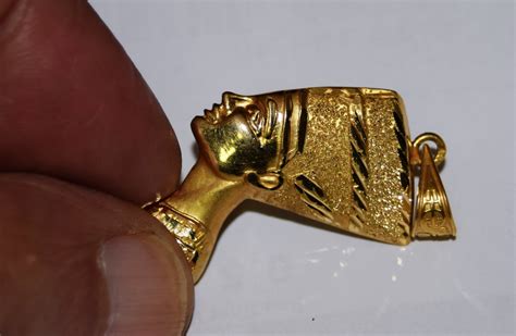 egyptian hallmark   gold pendant charm ancient egypt etsy