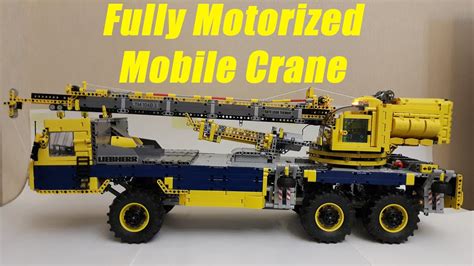lego technic huge mobile crane fully motorized youtube