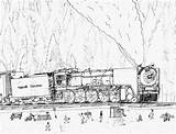Train Coloring Big Boy Pages Locomotive Russian Trains Drawing Fe Santa Hobby Chinook Robby Talk Template sketch template